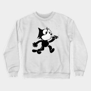 Felix The Cat Start Smoking Crewneck Sweatshirt